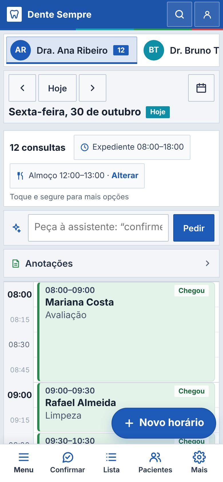 A mesma agenda no celular